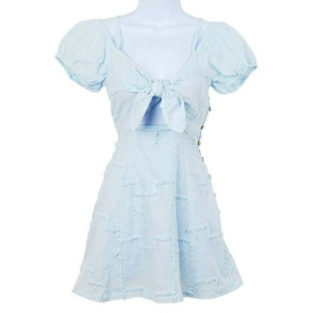 NWT Surf Gypsy Cold Shoulder Smocked CoverUp Dress - Picture 2 of 8